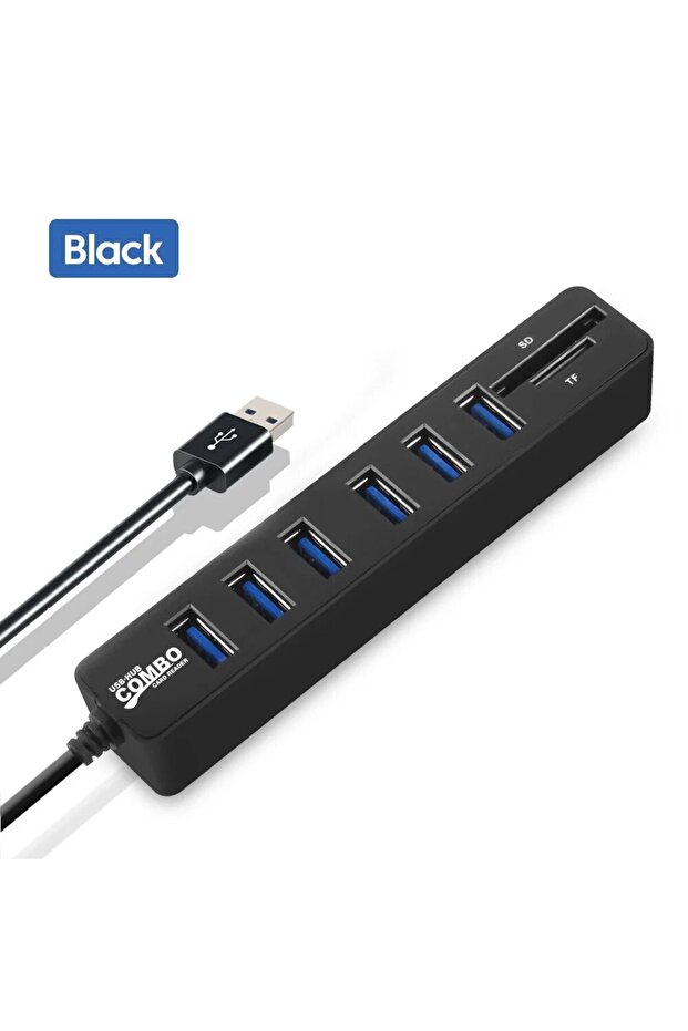 USB 8 ports USB 2.0 Multi Ports High Speed 3 6 Port Hub USB Splitter Multiple Extender TF SD Card Re