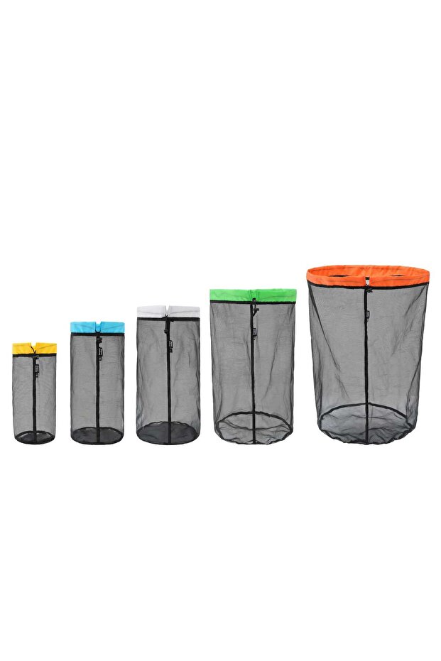 5 قطع S-XXL [HODR] أكياس شبكية خفيفة الوزن وأكياس تخزين شبكية برباط وأكياس ضغط