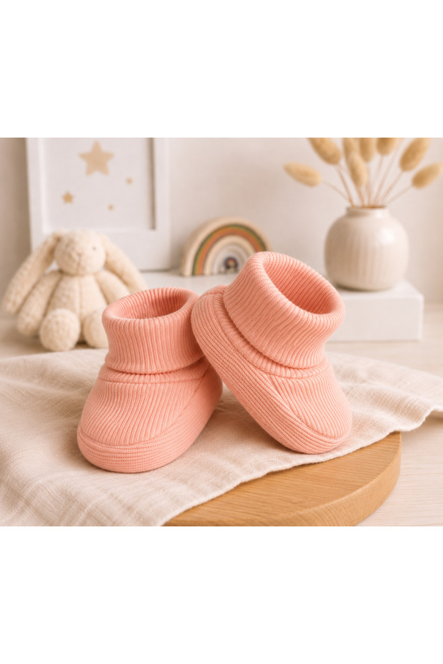 0–6 Months | Newborn Booties | Flexible, Breathable, Cotton Fabric | Anti-Sweat | Does Not Smell Bad