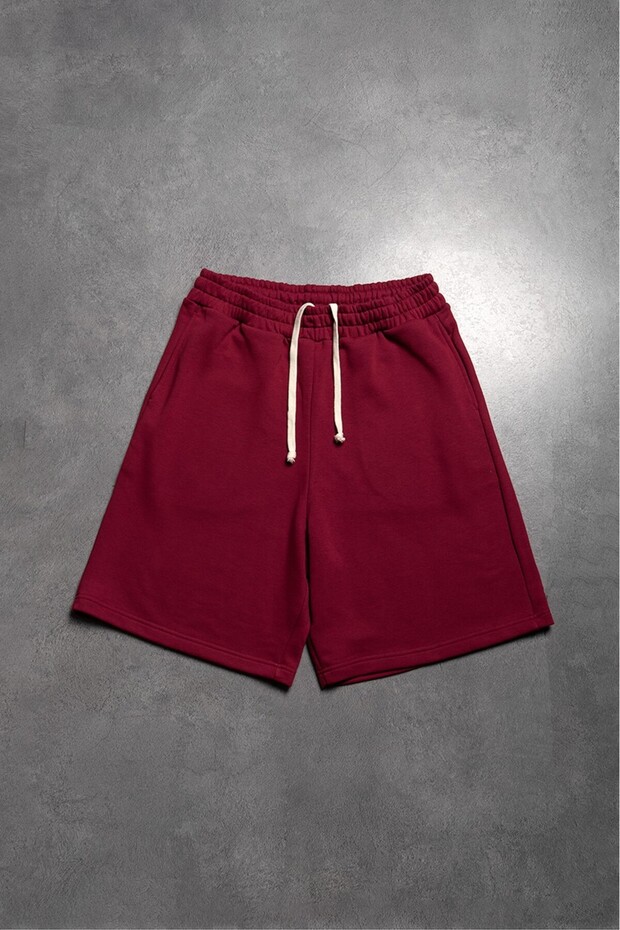 Burgundy Modern Ease Jorts Men's Shorts