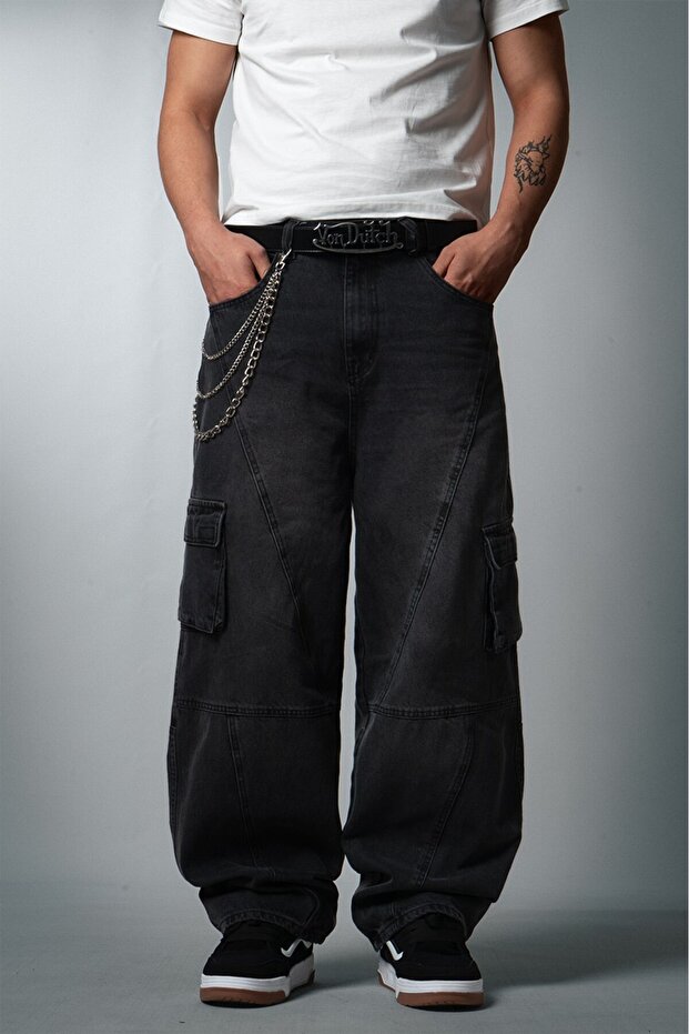 Crupt Archive Men's Cargo Baggy Jean Pants