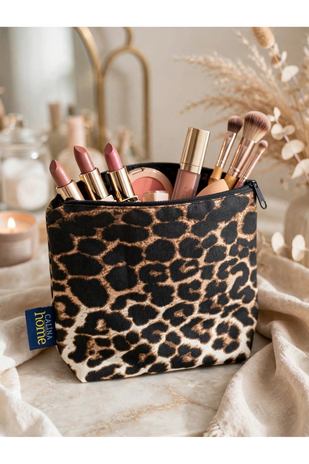 Leopard Makeup Bag (Duck Fabric)