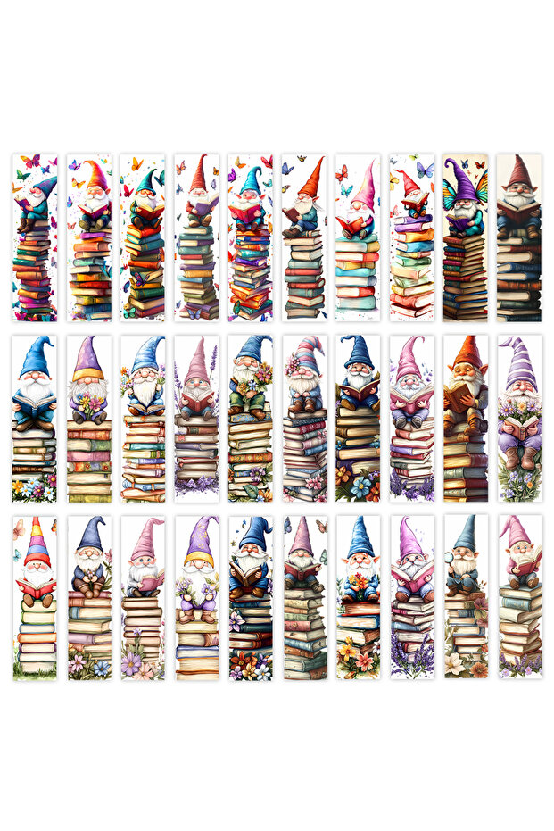 Mixed Color 32pcs, Dwarf Bookmarks, “Book-Loving Dwarf” Fairy, Birthday Gift, Perfect for Teachers,