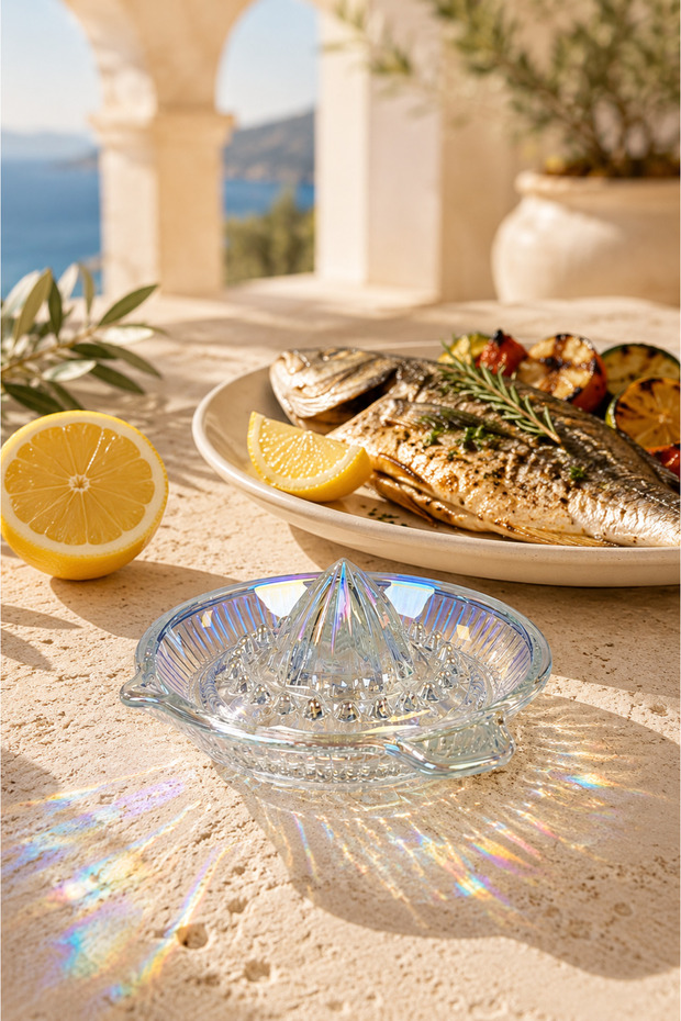 Iridium Glass Lemon Squeezer – Handheld Citrus Juicer 1 Piece