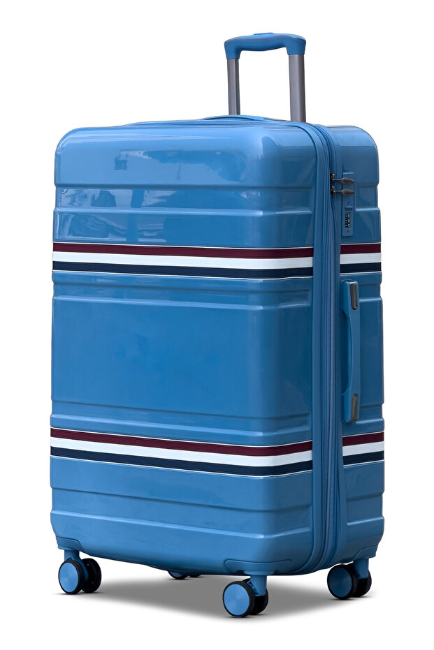 Travelus Expandable Printed PC 28 Inch (30-35kg) Luggage, Lightweight, Hard Shell, Combination Lock, Telescopic Handle, Suitcase