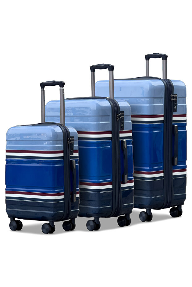 Travelus Expandable Printed PC 3PCS Set (20/24/28 Inch) Luggage, Hard Shell, Lightweight, Combination Lock, Suitcase