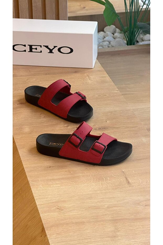 Bahama-12 Women's Double Strap Buckle Slippers