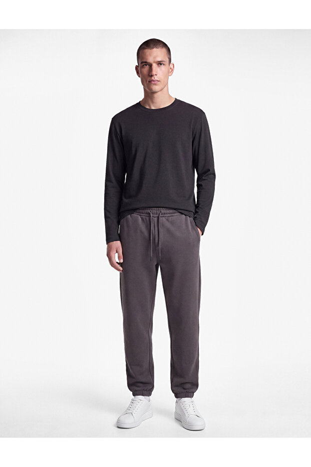 Cotton Crew Neck Basic Long Sleeve T-Shirt