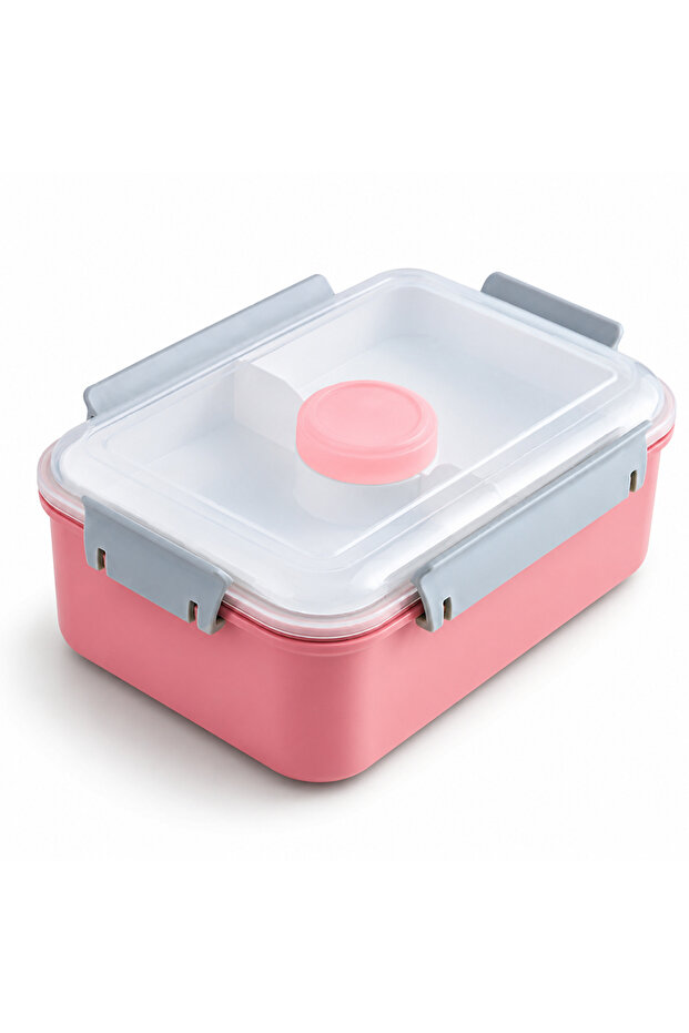 - Kids Lunch Box - Pink/White