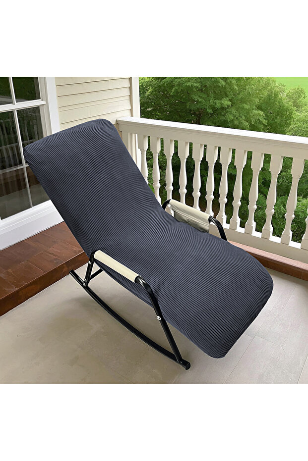 1PC N1 Chair Cover 1PC Solid Color Rocking Chair Covers Elastic All-inclusive Lounge Seat Cover Fold