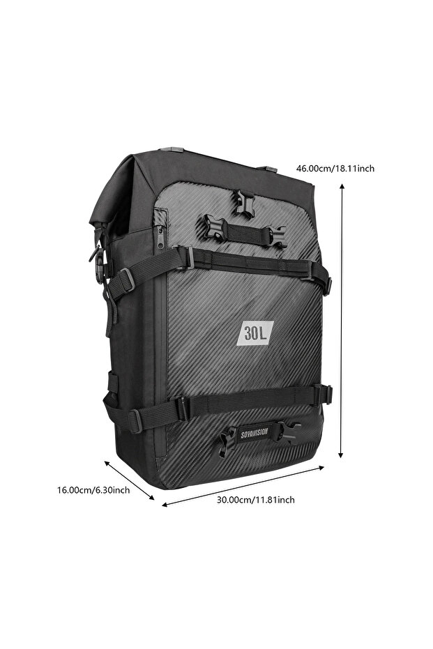 30L carbon fiber Crash Bar Bag Waterproof Motorcycle Bag Universal Cycling Backpack 8L/10L/20L/30L M