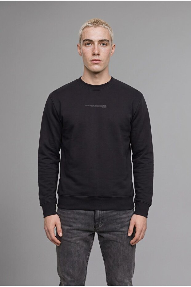 Boxy Fit Crew Neck Printed Sweatshirt X8282AZ23AU