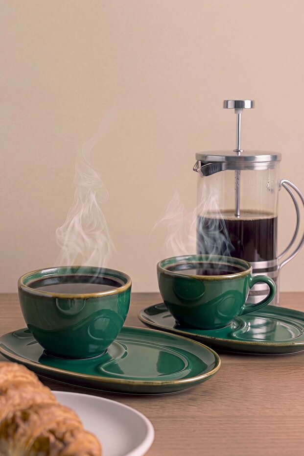 Zümrüt Damla Coffee Presentation Set for 2 People - 4 Pieces