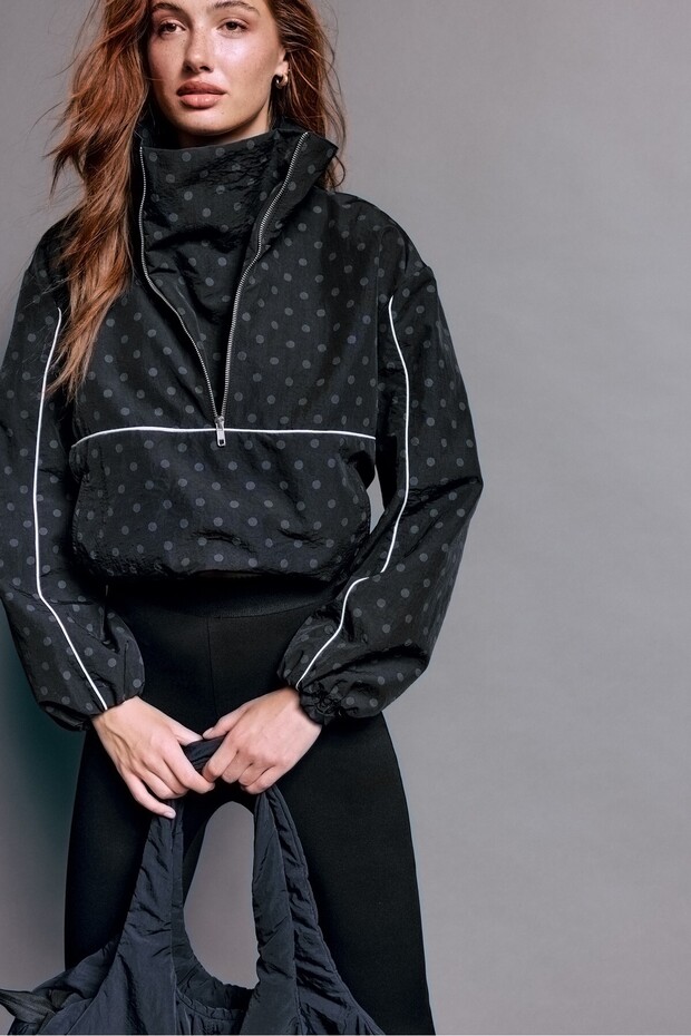 Technical polka dot windbreaker