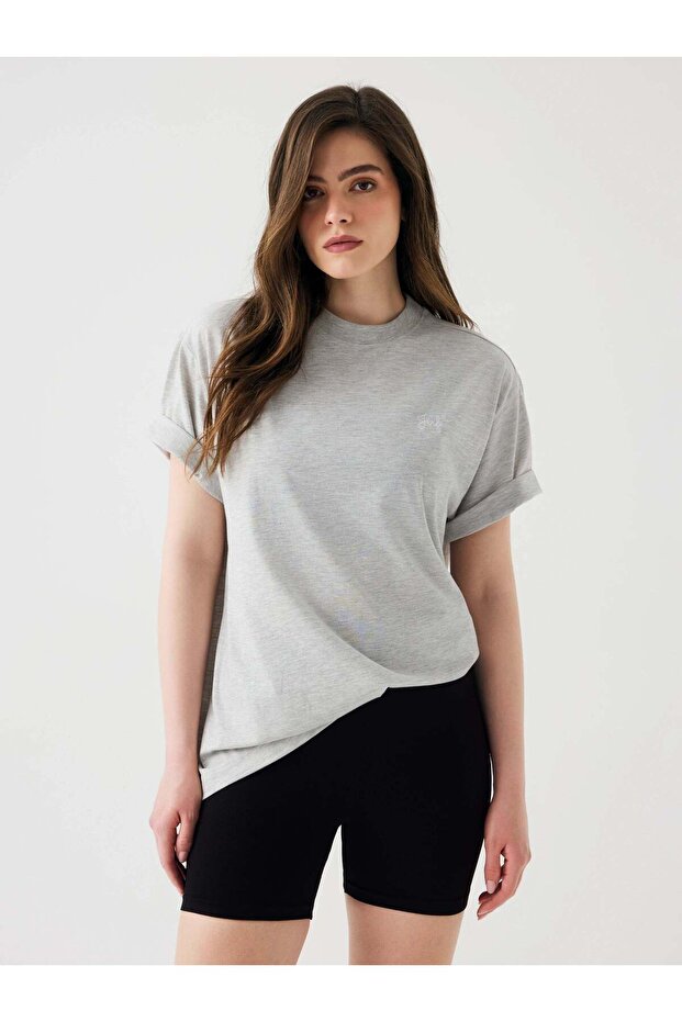 Aura Oversize T-Shirt Gray Melange