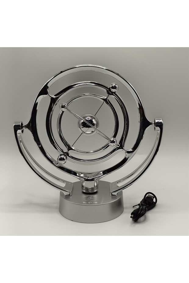 Silver New Earth Kinetic Orbital Revolving Gadget Magnetic Pendulum Perpetual Motion Desktop Office