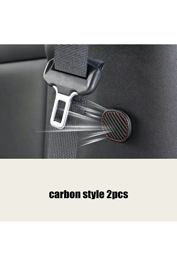 carbon style Magnetic Car Seat Belt Holder Fixing Clip Pu Leather Seatbelt Limiter Stopper For Safet