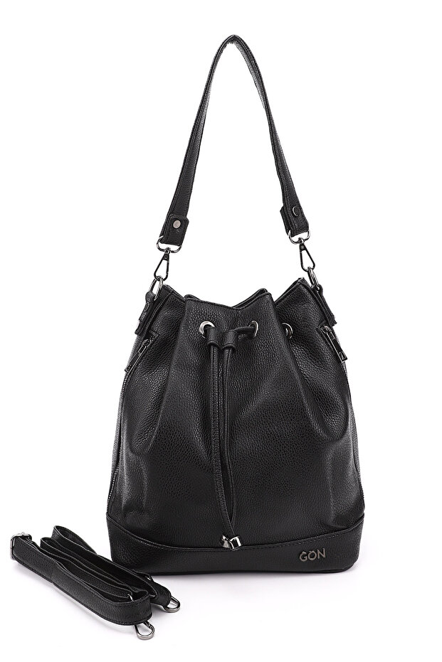 Women/Girls Black Floter Drawstring Shoulder and Backpack