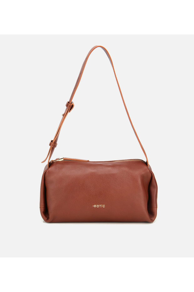 Women's Leather Tan Soft Textured Shoulder Bag
