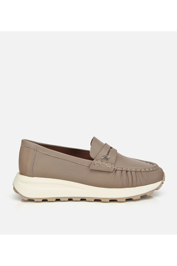 Women's Leather Mink Soft Textured Casual Loafer