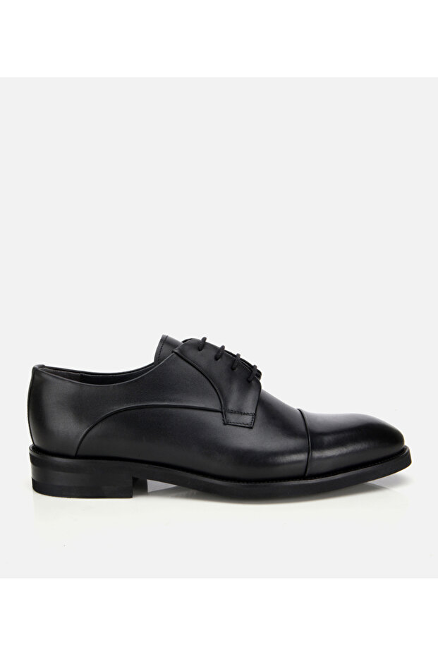 Men's Leather Black Laced Classic Shoes