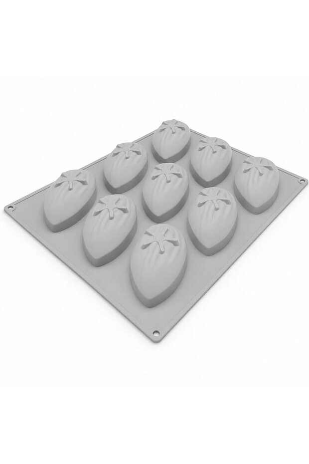 Silicone 9-Cavity Almond-Shaped Pastry Mold
