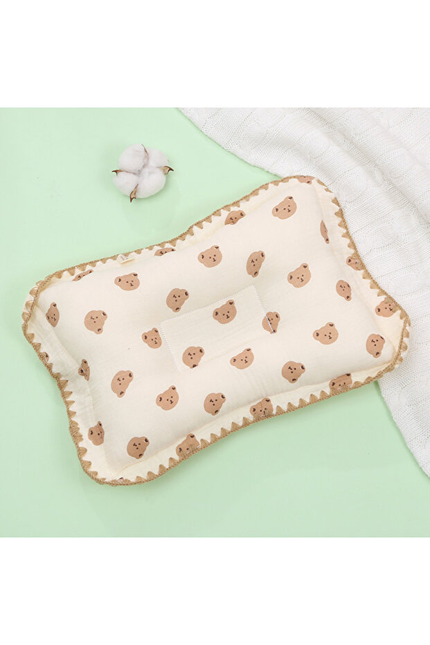 style 7 Cartoon Baby Newborn Pillow Breathable Pillow Soft Cotton Toddler Bed Pillow for Sleeping Ba