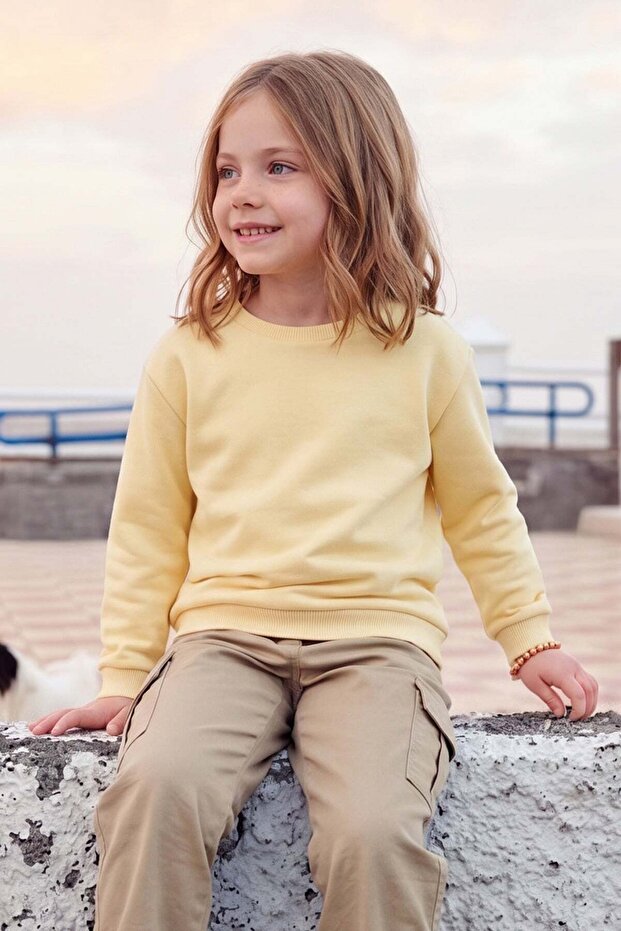 3 Thread Basic Unisex Kids Sweatshirt