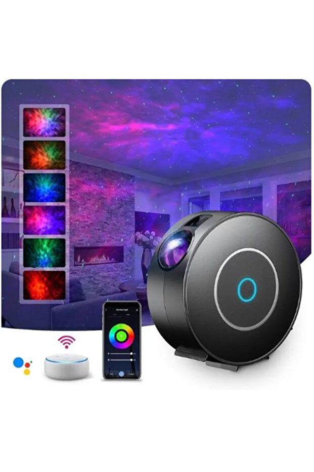 USB Plug black Tuya WiFi intelligent high-definition starry sky projector intelligent voice control