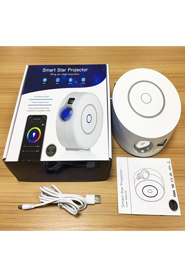 USB Plug White Tuya WiFi Intelligent Aurora Starry Sky Projector Intelligent Voice Control System A