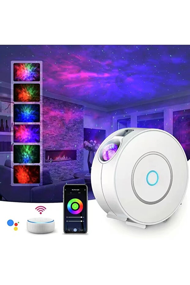 USB Plug white Tuya WiFi intelligent high-definition starry sky projector intelligent voice control