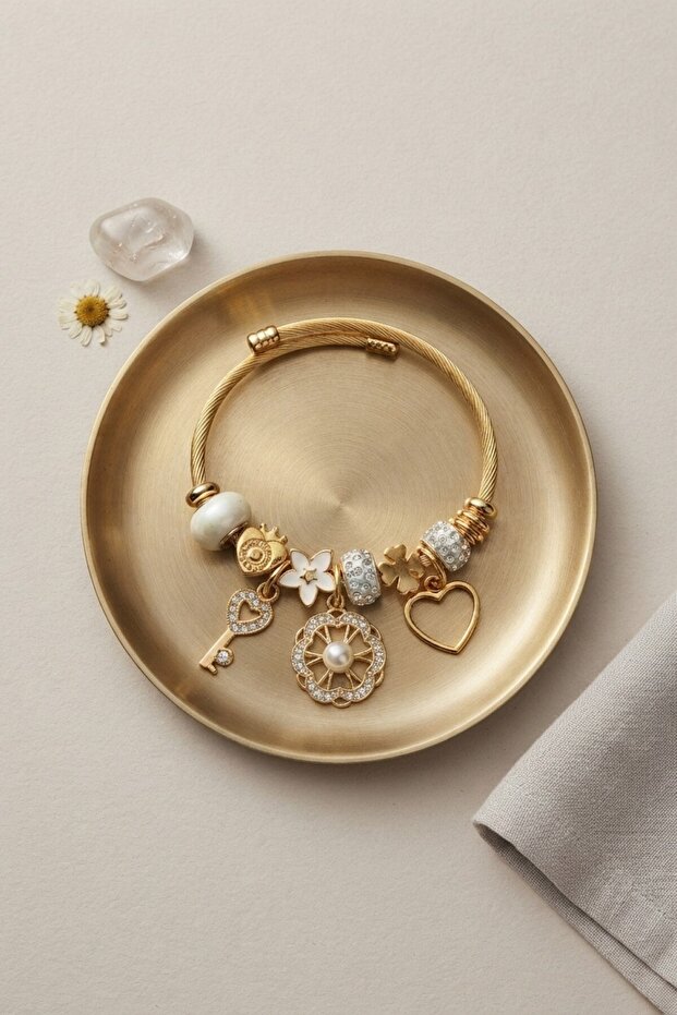 White Charmlı Model Women's Bracelet