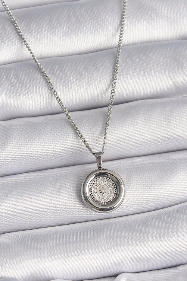 316L Steel Silver Color Chain Silver Color Gold Model Women's Necklace