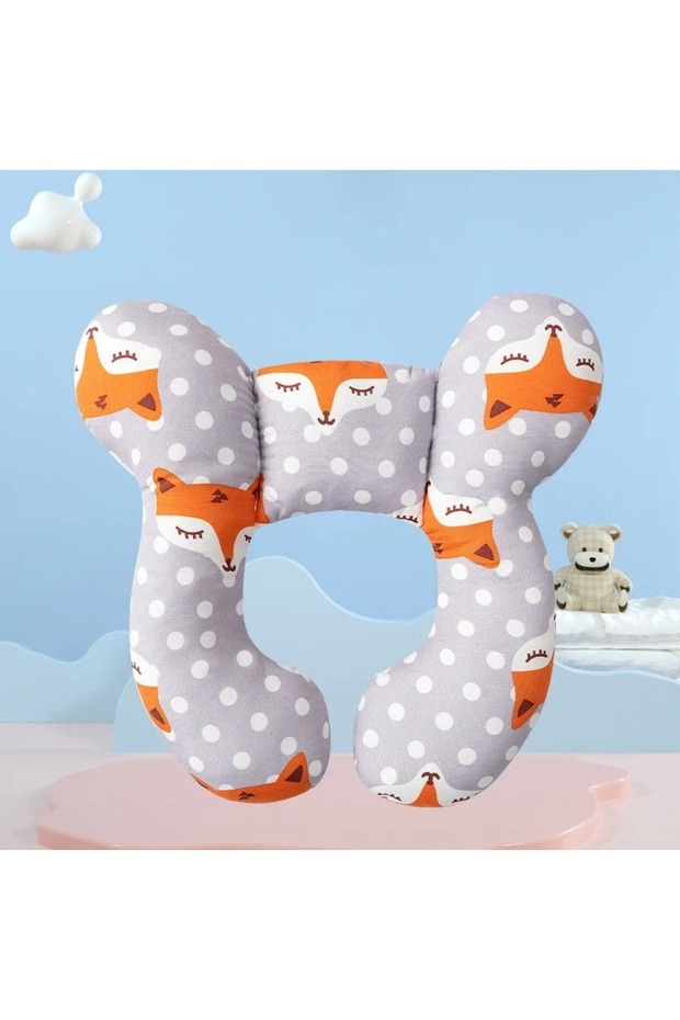 Fox Multi-functional stroller pillow New cartoon children's U-shaped pillow soft baby pillow travel