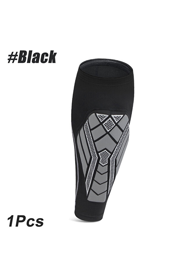 L Black 1 Pcs Calf Compression Sleeves with EVA Pad for Men and Women, Leg Support for Shin Splints,