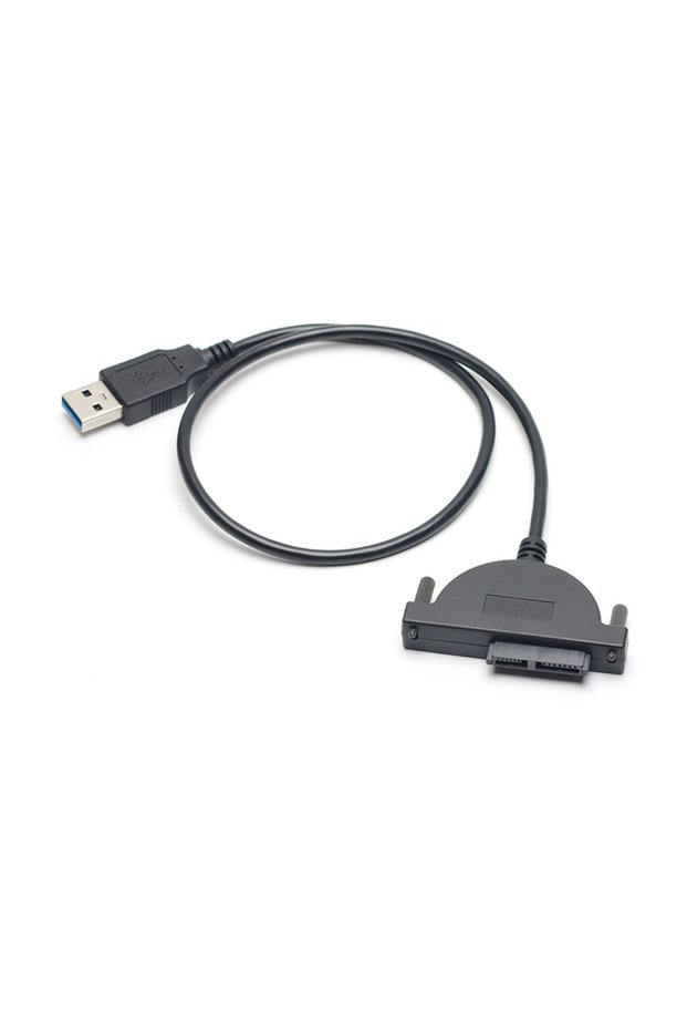 Black USB 2.0 to SATA 7+6 PIN Cable CD/DVD-ROM Drive Cord Optical Driver Adapter Data Transfer Cable