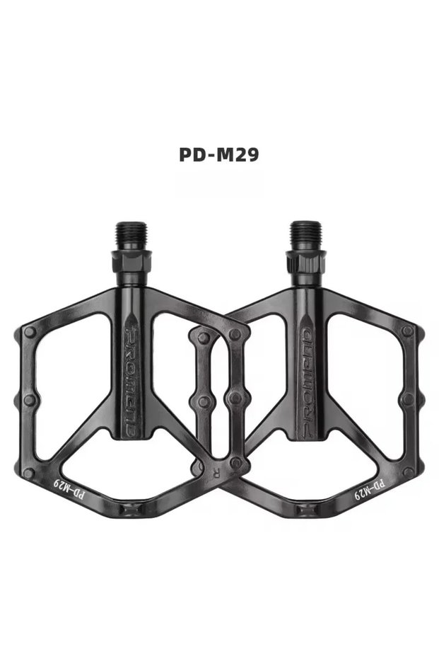 Black MTB Bicycle Pedal Anti-Slip Double DU Bearings Lightweight Aluminum Alloy Pedal Wide Platform
