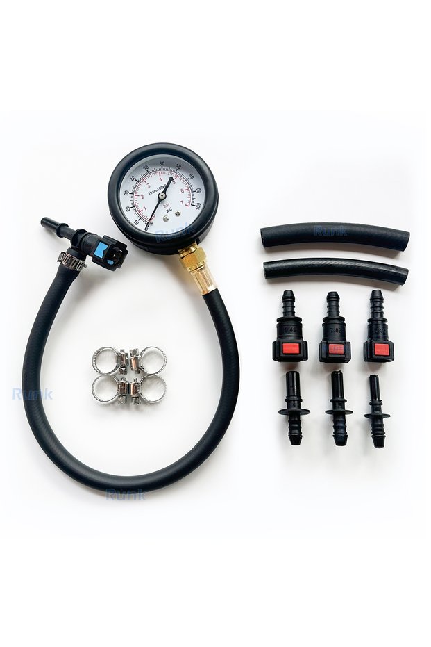 Fuel Pressure Test Kit - Fuel Pressure Gauge - 0-100PSI Fuel Injection Pump Pressure Tester Gauge Ki