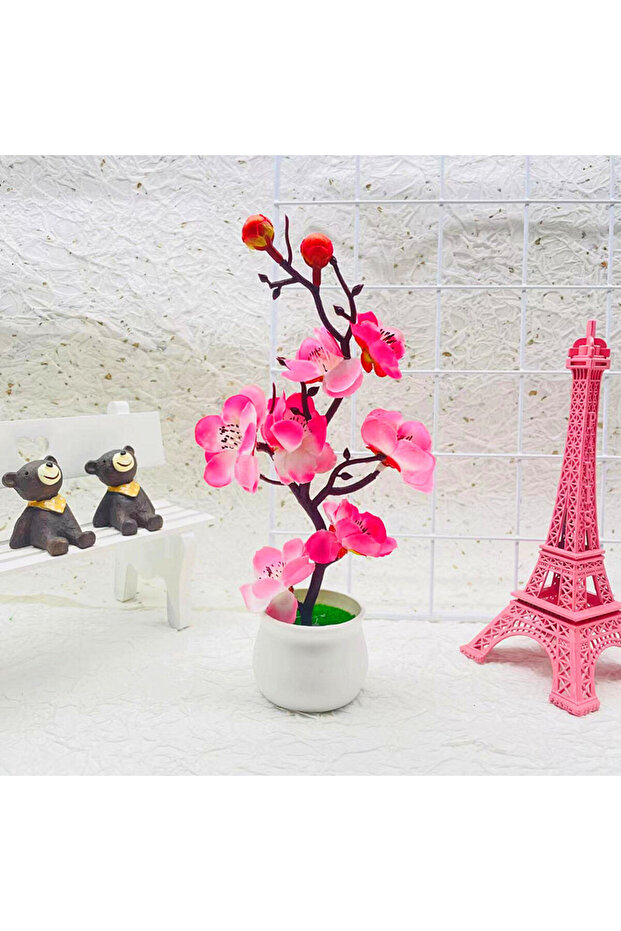 21X11CM PInk 2025 HOT Mother's Day New Artificial Plants Bonsai Small Tree Simulation Pot Plants Fak