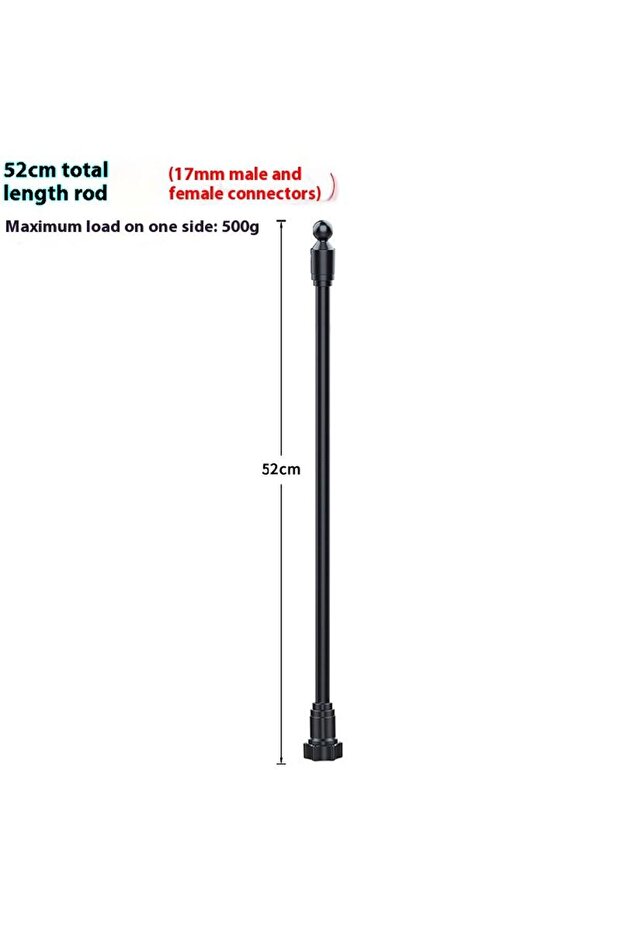 52CM 1Pcs 360 Degree Rotating Arm Flexible Adapters For Car Vent Dashboards Phone Holder 17mm Ball M