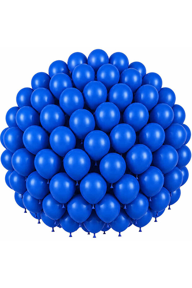 Blue Color Latex Pastel Balloon (30 cm) - 100 Pieces