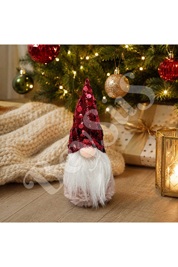 Red Gnome - Christmas Pine Tree Ornament Lucky Gnome
