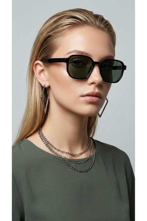 Fallon Black-Green Sunglasses