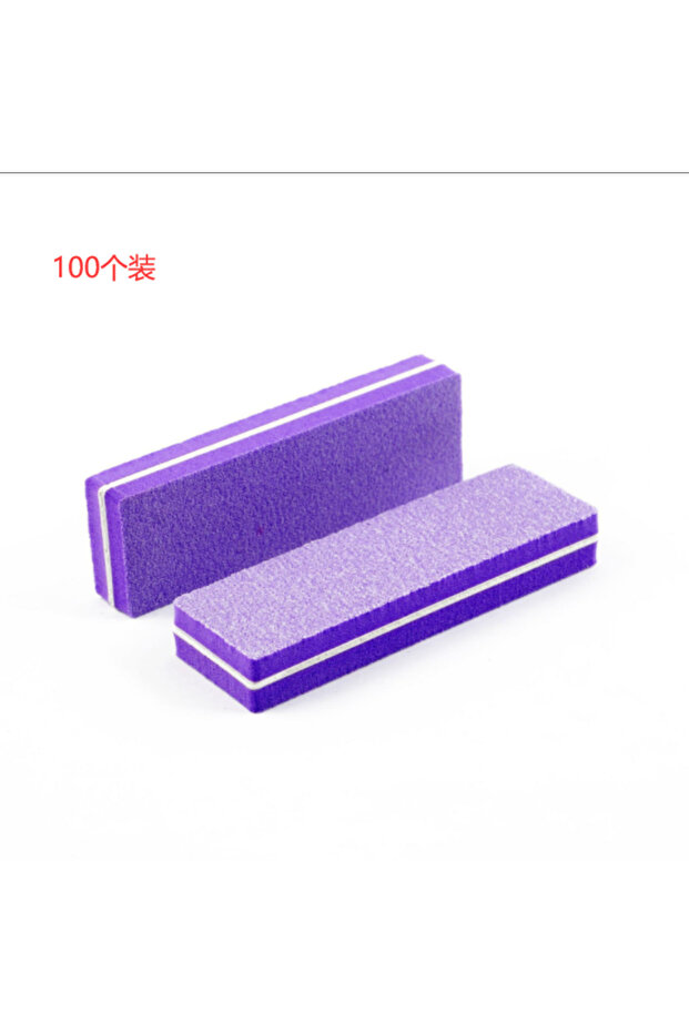 100pcs 2/10/50/100pcs Nail File Blocks Purple Sponge Nail Polish Sanding Buffer Strips Polishing Man