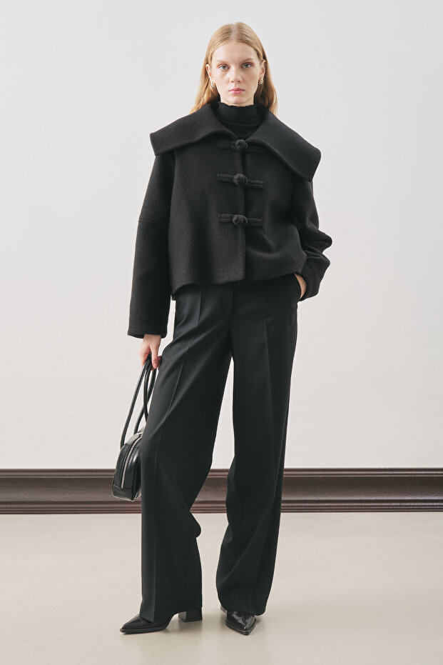 Isabel Kisa Kaşe Jacket Black