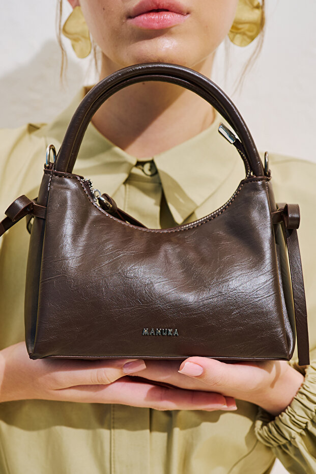 Camila Mini Bow Tie Bag Dark Brown