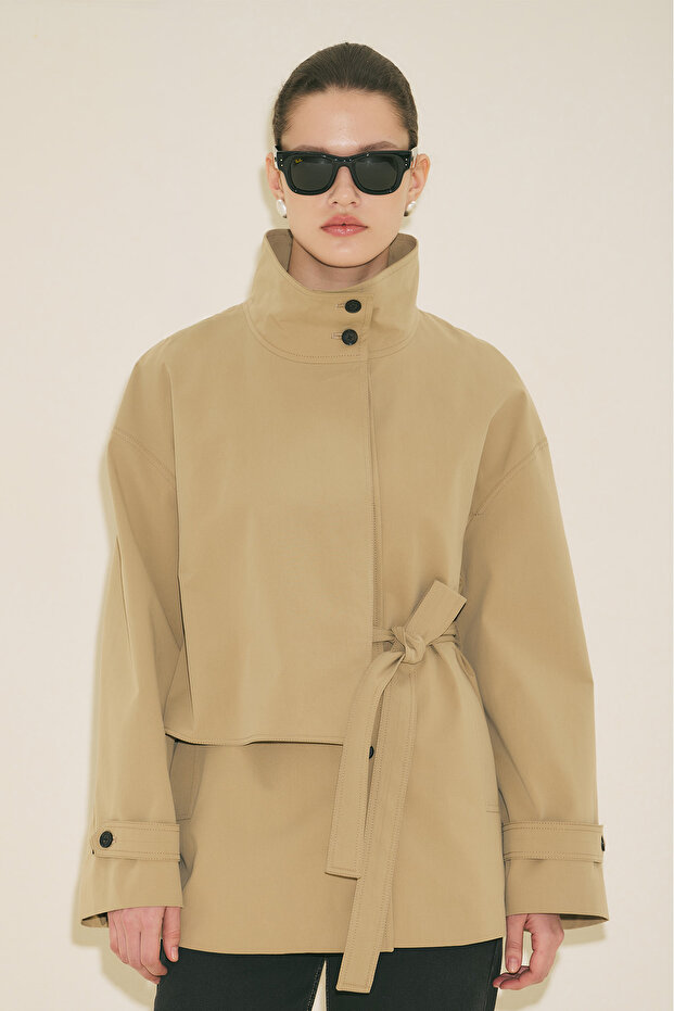 Ria Design Trench Coat Sand