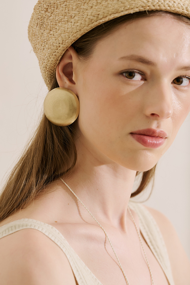 Round Earrings Gold
