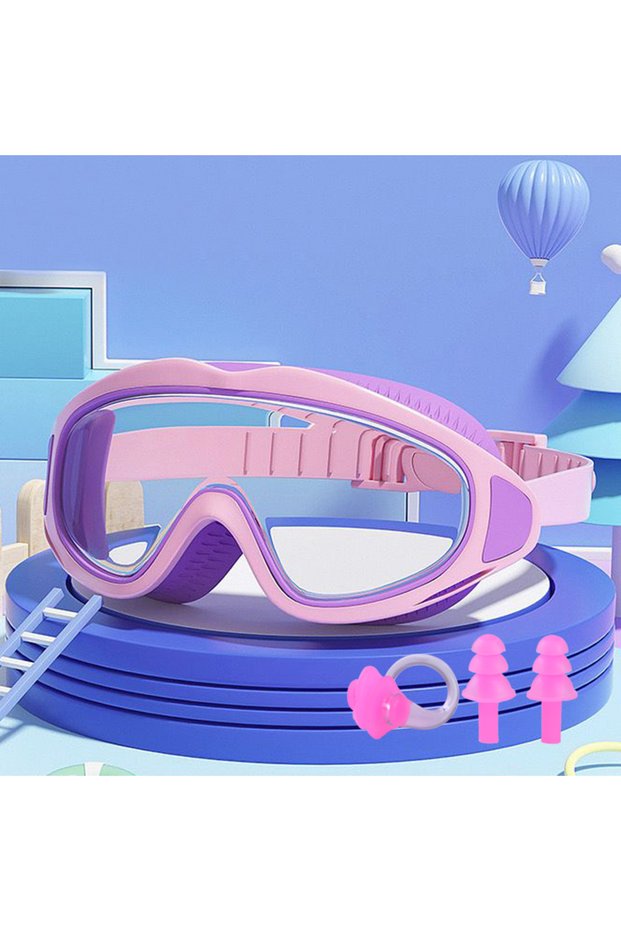 Lavender Children's Swimming Goggles; Anti-Fog and Anti-Ultraviolet; Wide-Angle Swimming Goggles; Wa