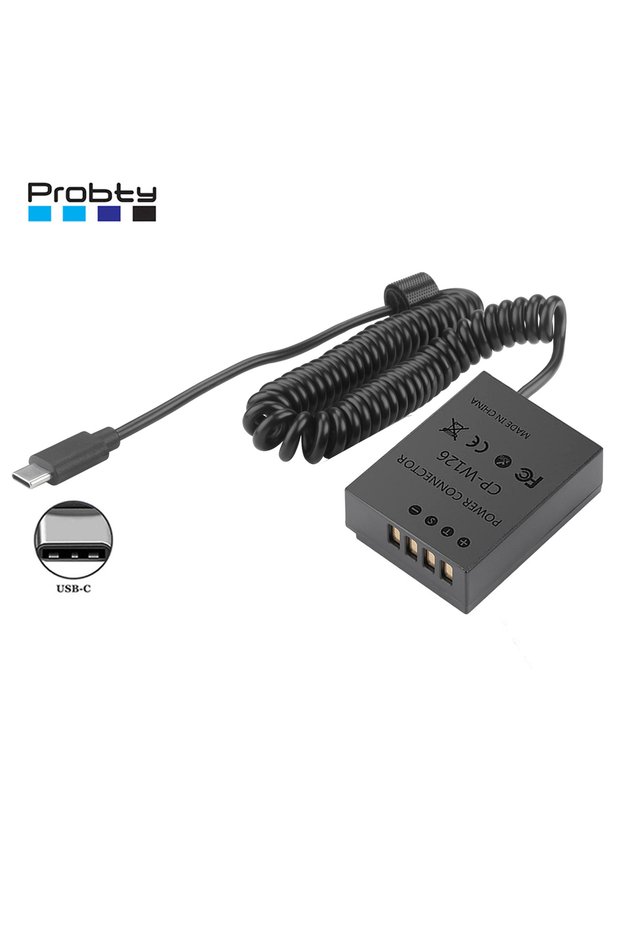 NP-W126 NP-W126S W126S Dummy Battery Power Adapter USB-C DC Coupler For Fujifilm X-T3 XT2 XT3